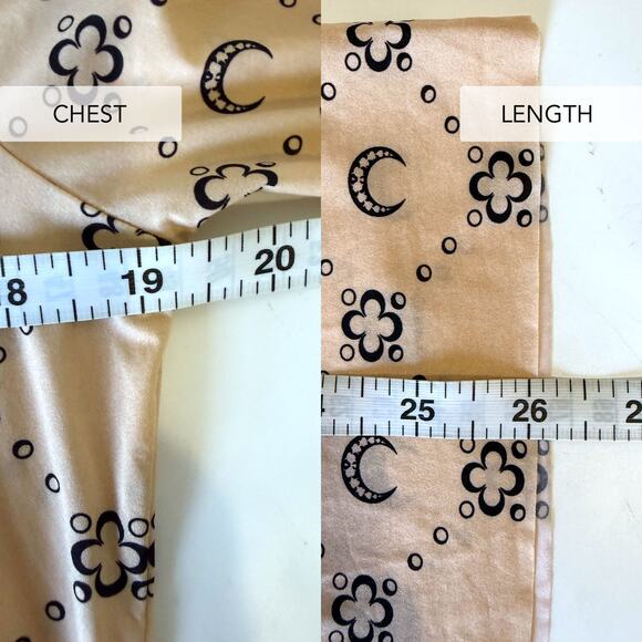 MARINE SERRE Crescent Second Skin Printed Long Sleeve Turtleneck In Tan Size XL - Picture 11 of 11